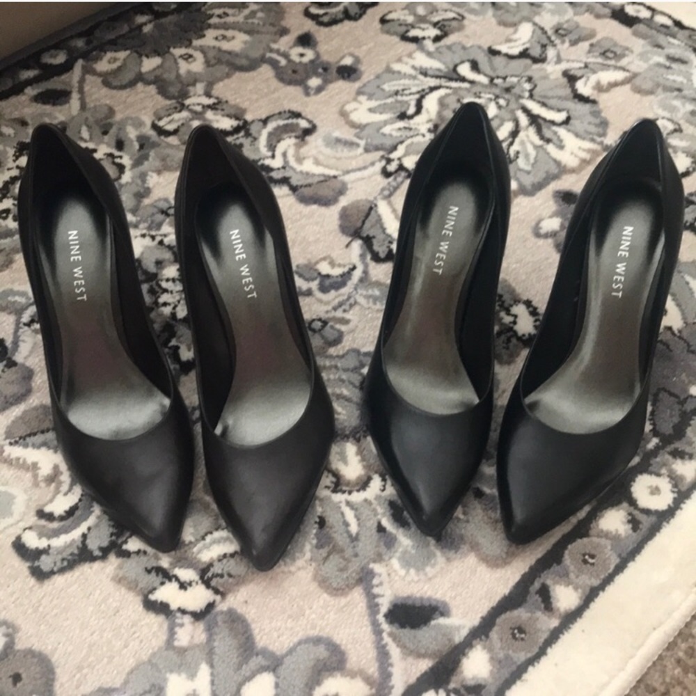 Two Pairs of Nine West Heels (Brown & Black)
